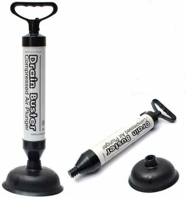 Piston de Toilette Haute Pression Pompe de Nettoyage Brosse Évacuation Nettoyant de Vidange Anti Obstruction avec 2 Vent...