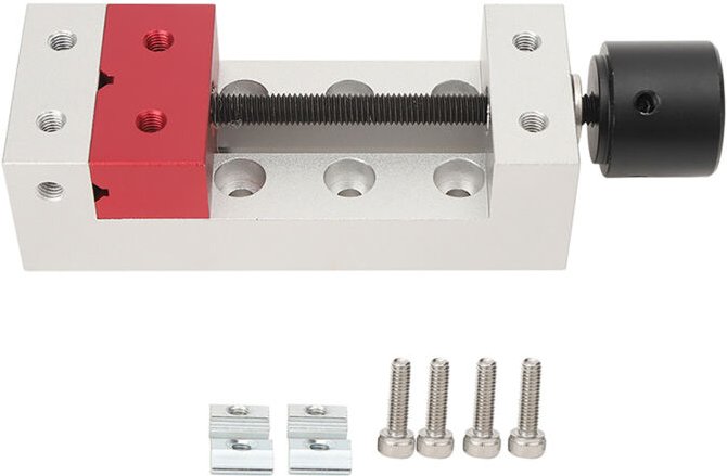 50-mm-Mini-Flachzwinge aus Aluminium, Tischschraubstock für Werkbank, Bohrmaschine, Heimwerkerbedarf und Holzbearbeitung