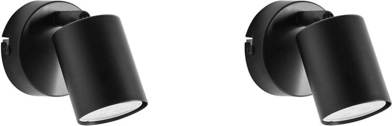 Wandlampe 2er Set NYANDO Metall Schwarz