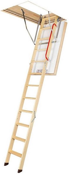 Thumbnail - Matisère - Dachbodentreppe aus Holz - Deckenhöhe 2.80m -Trichter de 70x140cm - LWT70140-2