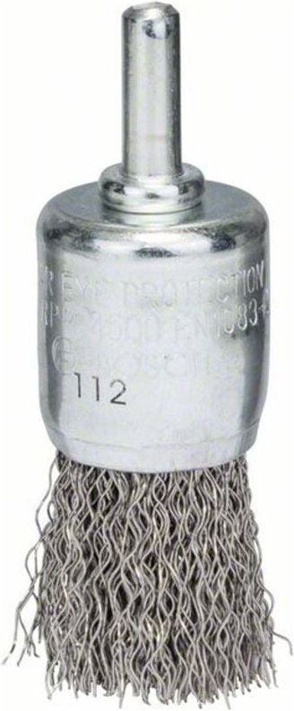 Bosch - Accessories Pinselbürste, gewellt, rostfrei, 0,3 mm, 25 mm, 4500 u/ min Schaft-Ø 6 mm 26086221