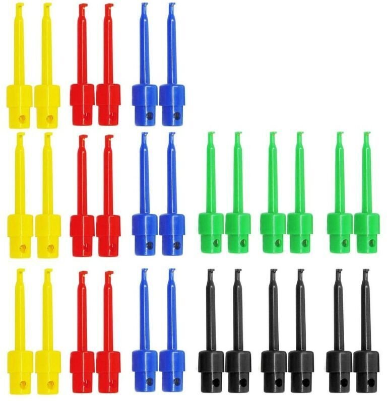 30 Stück Multimeter-Klemmen, elektronische Prüfhaken, Prüfspitzengreifer, Zubehör für Multimeter-Prüfhaken – für Werkzeu...