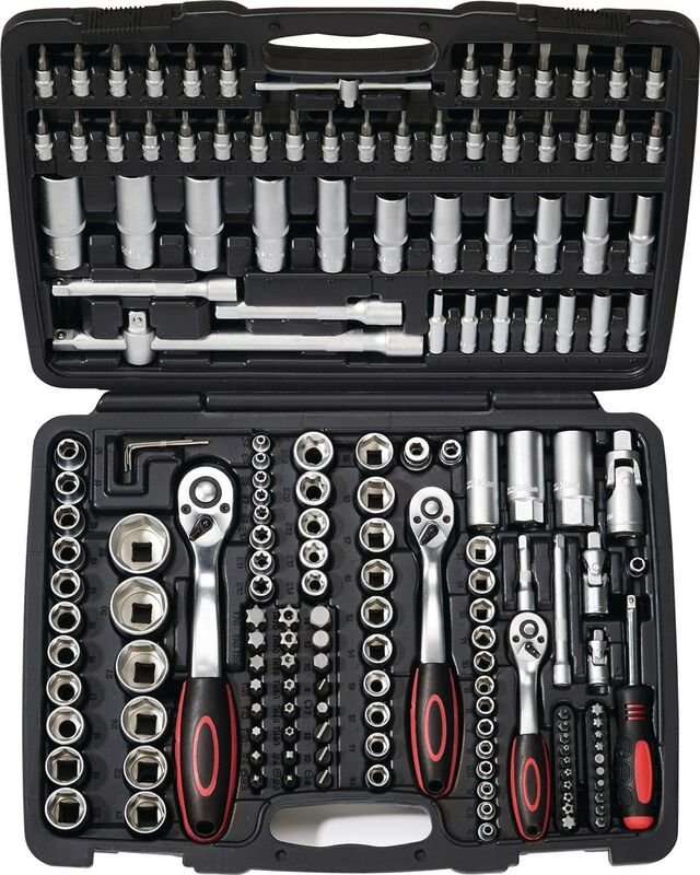 NOW - Steckschlüsselsatz 171-teilig 1/4 + 3/8 + 1/2' Schlüsselweiten 4-32 mm Anzahl Zähne 72/72/72 6-Kant