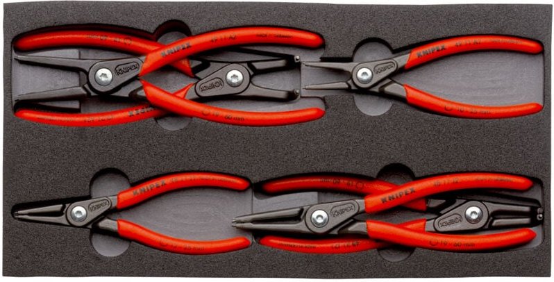 00 20 01 V02 Präzisions- Sicherungsringzangen-Set Schaumstoffein. - Knipex