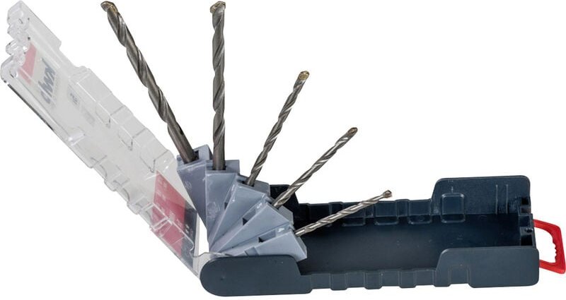 KWB - 109140 Werkzeugstahl Stein-Spiralbohrer-Set 5teilig 4 mm, 5 mm, 6 mm, 8 mm, 10 mm Zylinderscha