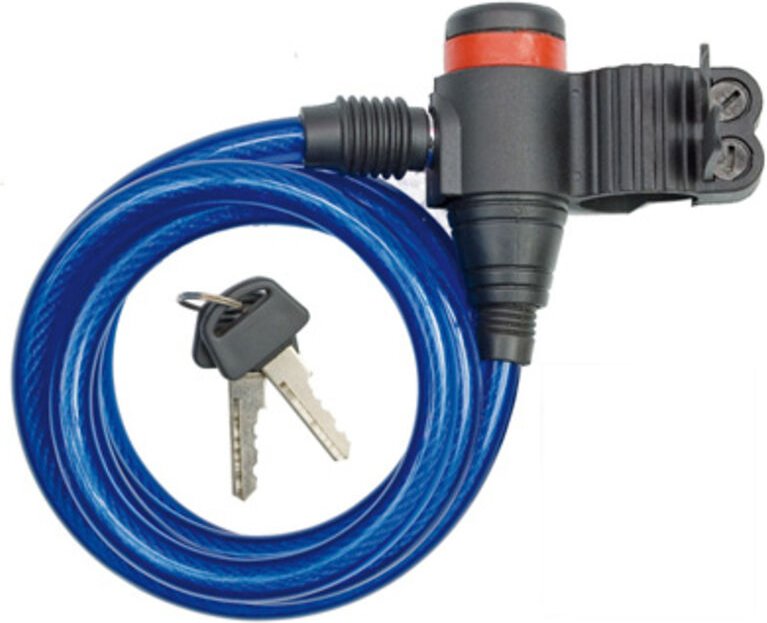 Toya - Diebstahlsicheres Spiralfahrradkabel 120cm x 8mm 77833 vorel