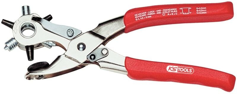 Revolverloch- und Ösenzange, 220mm