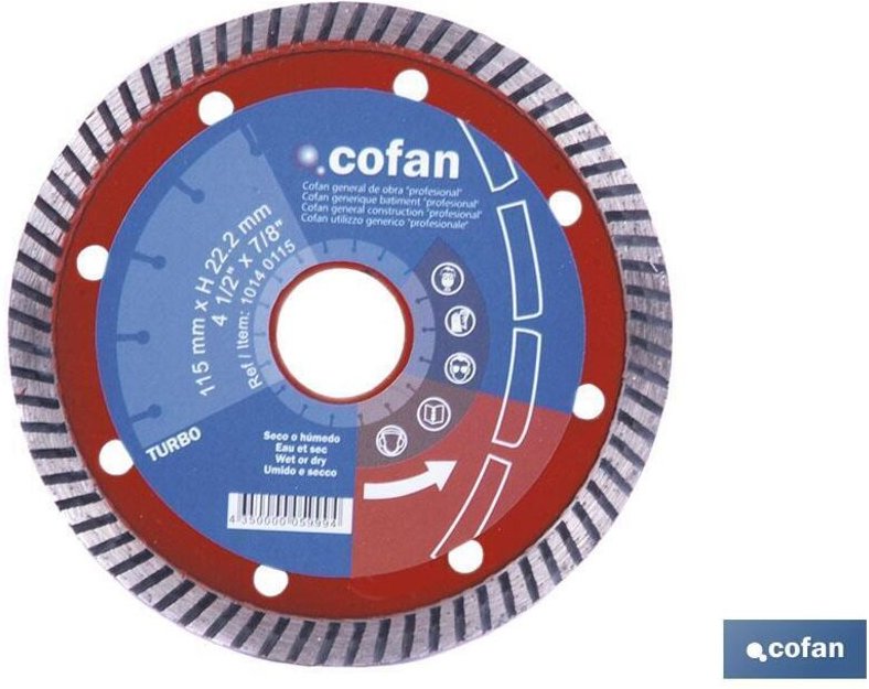 Professionelle Turbo-Scheibe mit 230 mm Durchmesser.