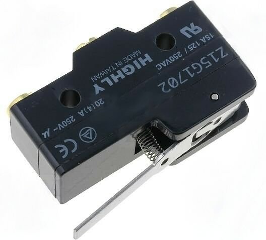 Mikroschalter mit Hebel 42mm 15A/250Vac 49,2x17,45x24,2mm