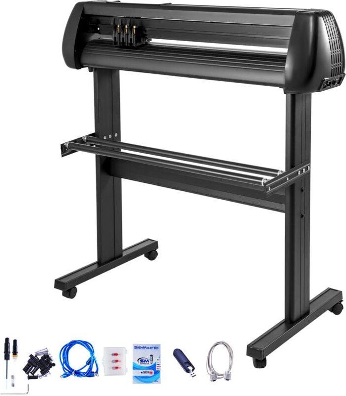 34' Vinylschneider/Plotter, Schilderschneidemaschine, 3 Klingen, LCD-Bildschirm, Software enthalten, zur Schilderherstel...