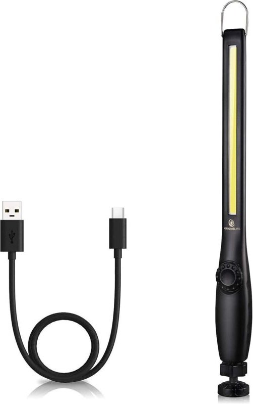 Magnetische LED-Arbeitsleuchte, USB-Kabel, 360-Grad-Schwenksockel