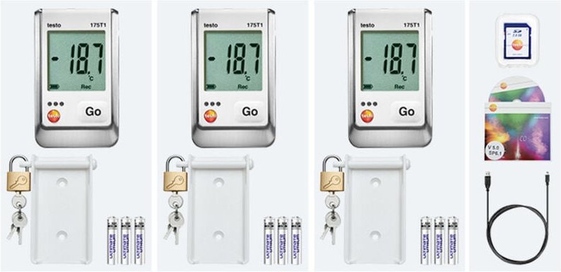 Testo - 0572 1750 175 T1 Set Temperatur-Datenlogger Messgröße Temperatur -35 bis +55 °c