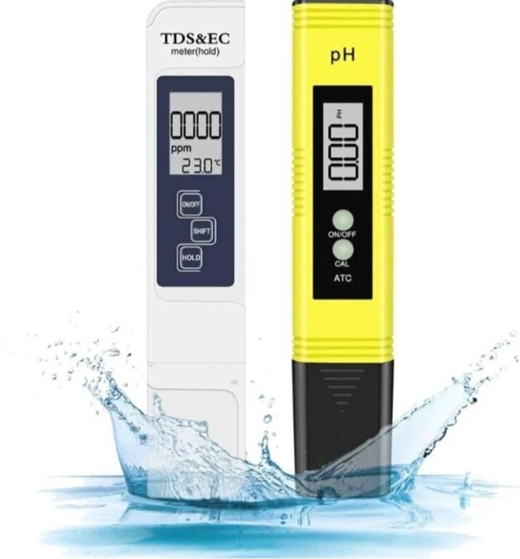 Pool-pH-Tester, 4-in-1-elektronisches Messgerät PH TDS Wasserqualitätstester Temperatur mit LCD-Anzeige Test für Trinkwa...