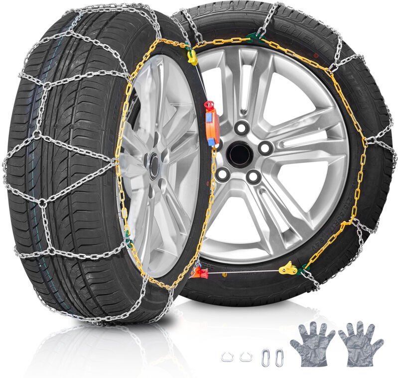 Schneeketten Mangan-legierter Stahl Notfall-Traktions-Schneeketten, Schneeketten für Autos Pickups SUVs und Lkws 605 / 6...