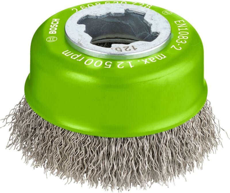 Accessories Topfbürste x-lock Clean for Inox, 75 mm, 0,3 mm, gewellter rostfreier Stahldraht - Bosch