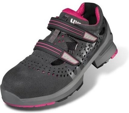 Uvex - 1 ladies Sicherheits-Sandale gel. Gr.37 W11 S1 esd sr grau/pink 8560.8