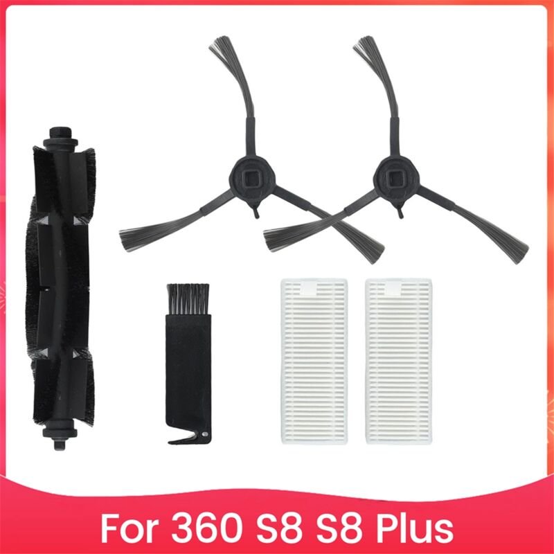 Ersatzbürstenfilter-Set für 360 S8 Plus Roboterstaubsauger, Hauptseitiges Zubehör-Set