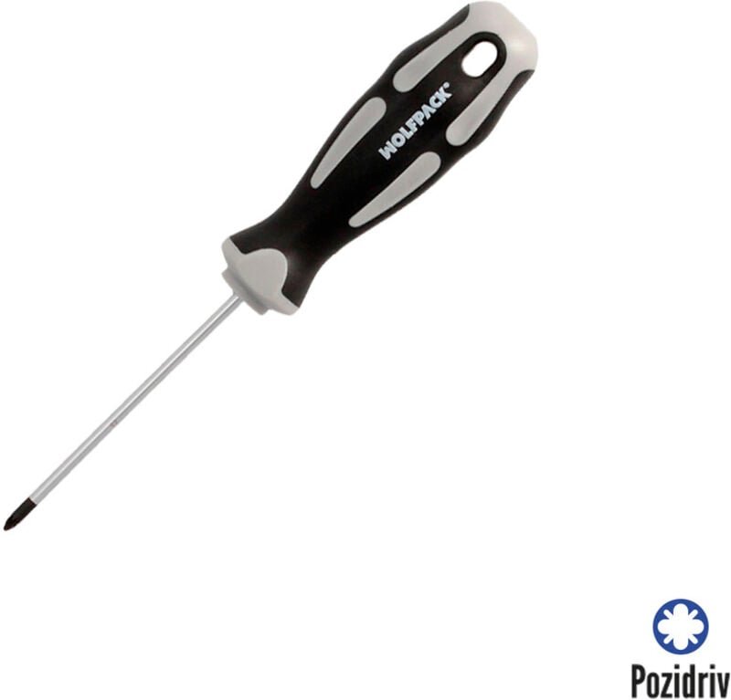 AFT - wolfpack linea professional Schraubendreher Pozidriv Steel S2 tpr Bimaterial Handle. pz 0 ø 3,0 x 75 mm