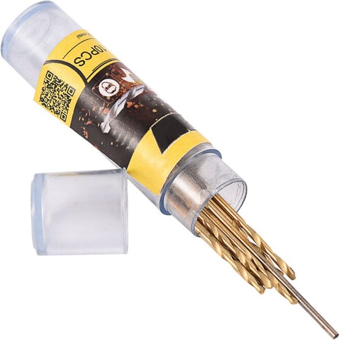 1,0 mm HSS-Bohrer, 10 Stück, gerader Schaft, elektrisches Bohrwerkzeug, geeignet für die Bearbeitung von Jaspis, Achat, ...