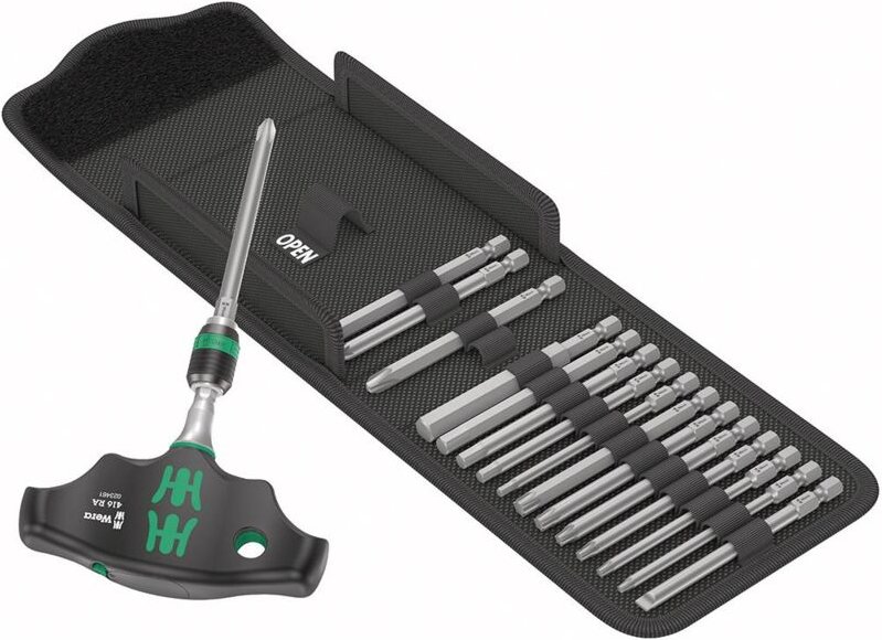 Wera - Bit-Schraubendreher-Set Kraftform Kompakt 400 ra Set 1, 17 teilig