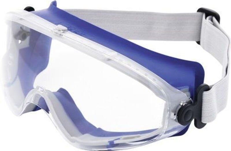 Vollsichtschutzbrille daylight top en 166 Rahmen blau, Scheibe klar Polycarbonat