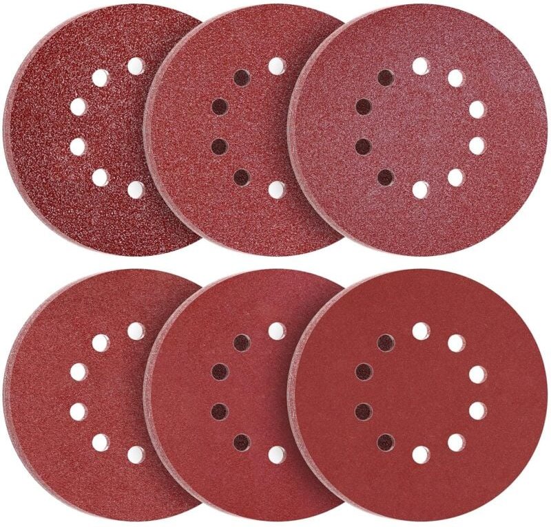 Thumbnail - Schleifscheiben 225 mm, 60 Stück, Körnung P40, P60, P80, P120, P240, P320, 10 Löcher, Schleifscheiben, 225 mm, rundes Sc...
