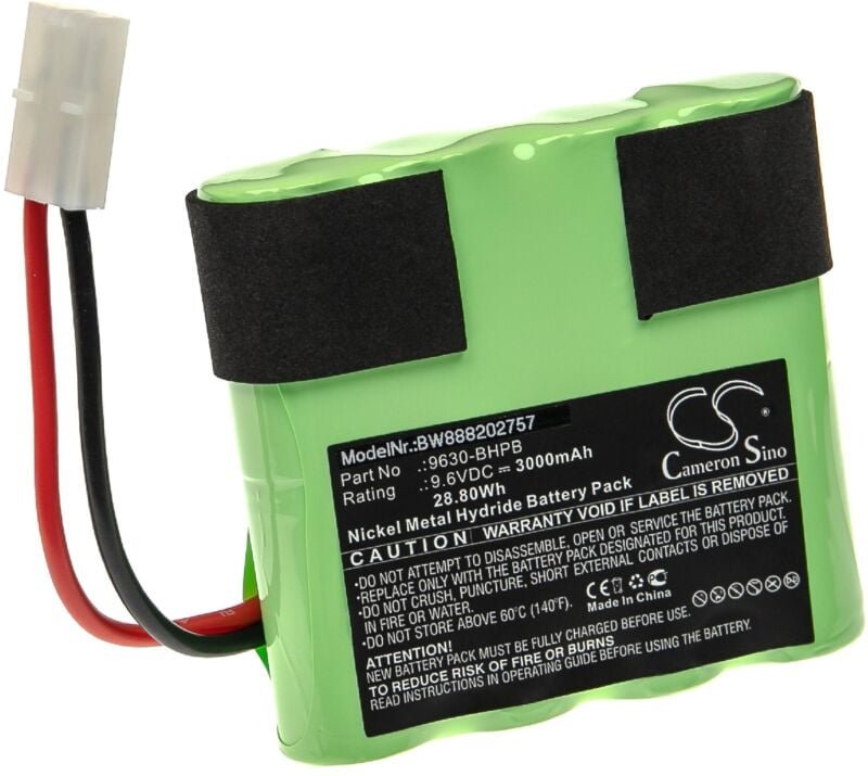 Akku kompatibel mit Water Tech Pool Blaster Max cg Poolsauger (3000mAh, 9,6V, NiMH) - Vhbw