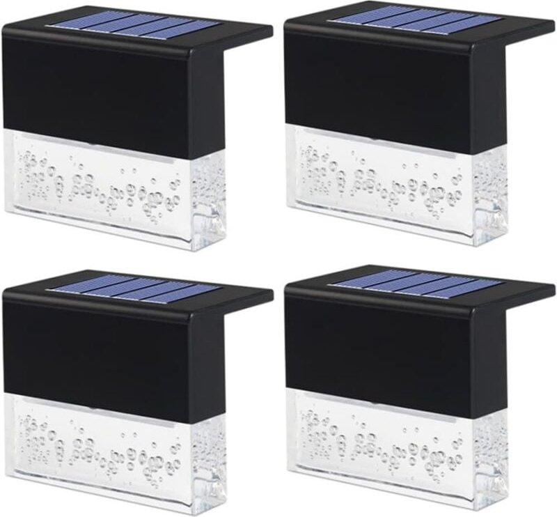 Crediri Solar-Gartenleuchten, wasserdichte Solar-Wandleuchten, LED-Solar-Deckleuchte, Treppenbodenleuchte, Gartenzaunleu...