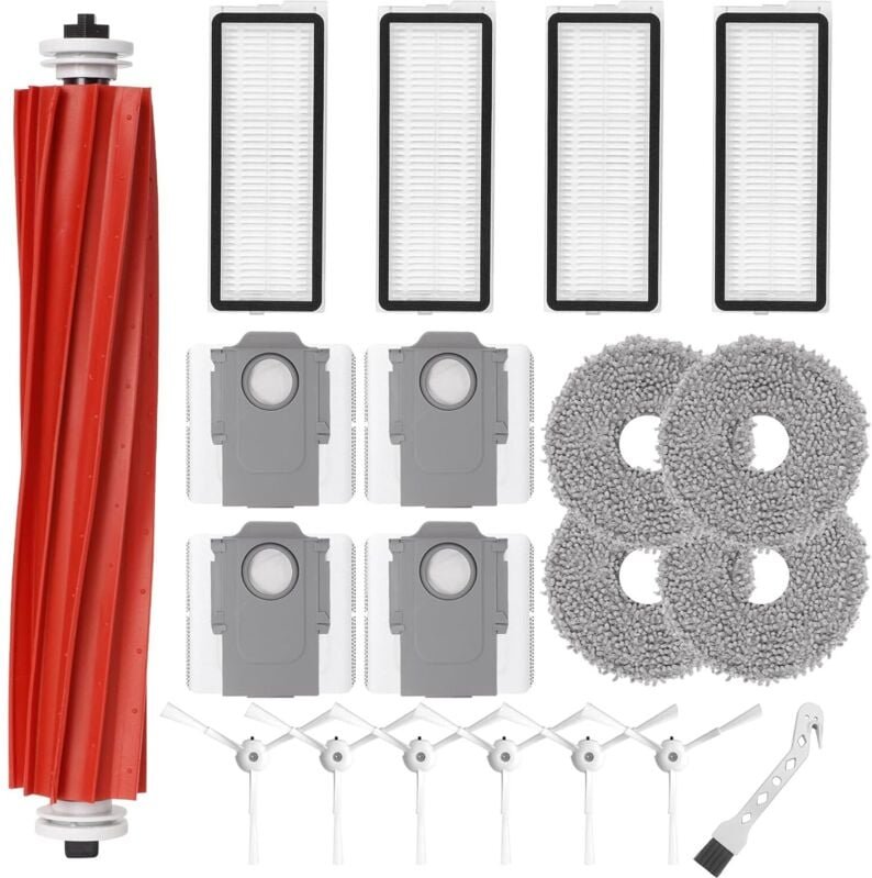 Roborock Qrevo S / QRevo MaxV / QRevo Pro Roboter-Zubehörset, Ersatzteile. 1 x Hauptwalzenbürste, 4 x HEPA-Filter, 4 x W...