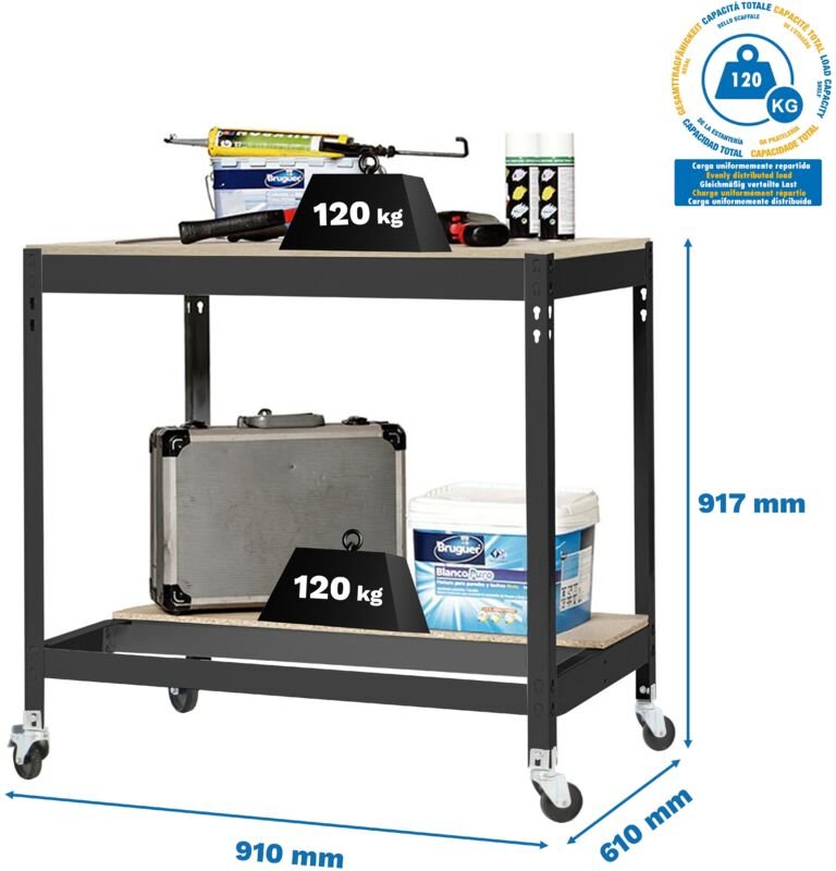 Simonrack Simonwork Mobile BT0 900 Arbeitstisch Anthrazit