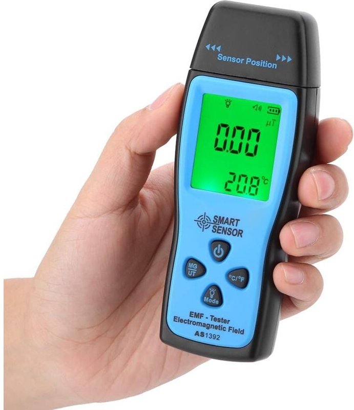 Ej.Life SMART SENSOR AS1392 EMF-Messgerät, Digitaler Strahlungsdetektor für Elektromagnetische Felder, Mini-LCD-Display,...