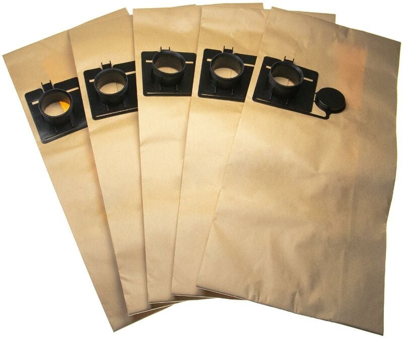 5x Staubsaugerbeutel kompatibel mit Festool ct/ctl/ctm 22, fis-ct 22/5 Staubsauger - Papier, 60cm x 26.6cm, braun - Vhbw