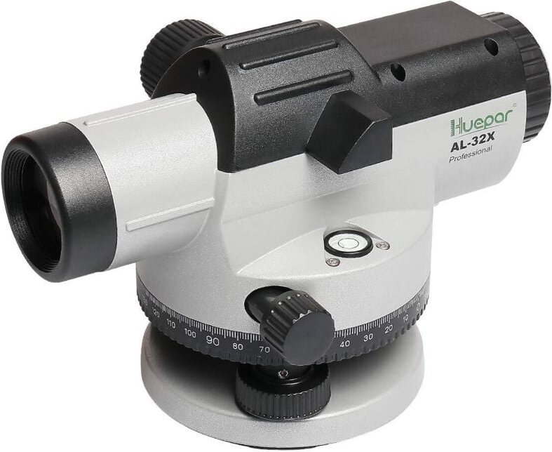 Automatische optische Wasserwaage Huepar AL-32X mit selbstnivellierendem, magnetisch gedämpftem Kompensator, Höhen-/Entf...