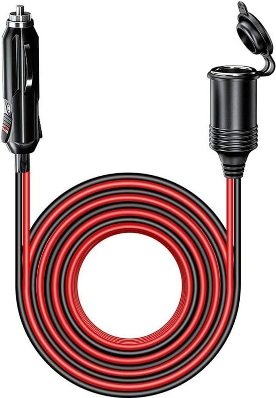 Odipie - 4,0 m wasserdichtes Auto-Zigarettenanzünder-Verlängerungskabel mit 15 a Sicherung, 12 V/24 v Zigarettenanzünder...