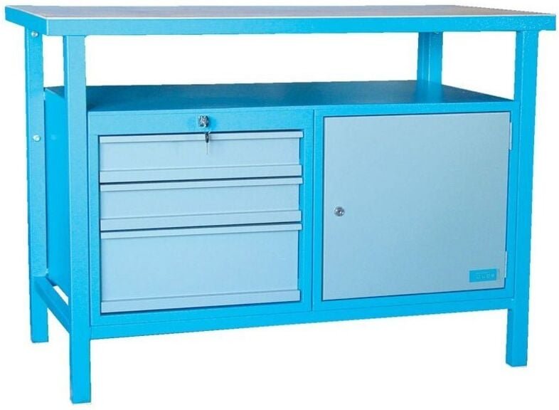 Güde Werkbank Werktisch Arbeitstisch 3 Schubladen - 1 Türe P 1200 SLT