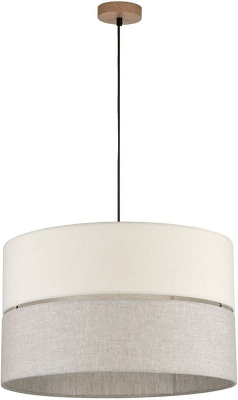 TK Eco Zylindrische Pendelleuchte Beige, Leinen 3xE27