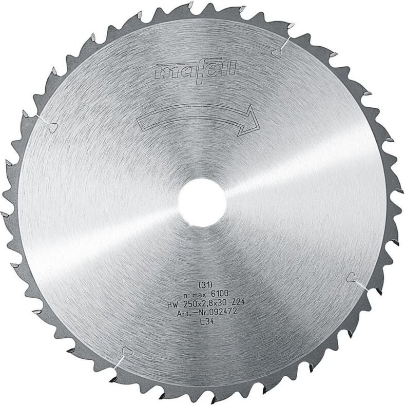 Sägeblatt hm 250 x 2,8 x 30 mm z 24 für Erika 85 Ec Nr. 092472 - Mafell