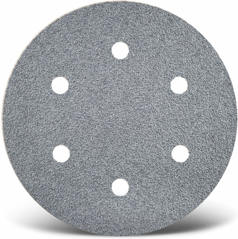 Platinum Klett-Schleifscheiben, 150 mm, 6-Loch, f. Exzenterschleifer, Halbedelkorund (50 Stk.) K180 - Menzer