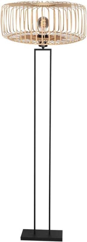 Steinhauer - stehlampe - Stang - schwarz - bambus metall - ø 50cm