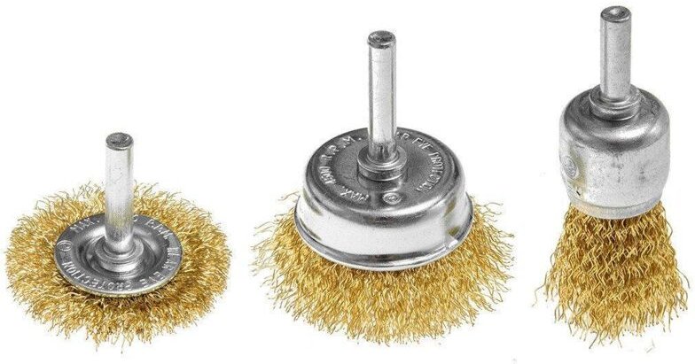 Satz Messingbürsten graphite 25 37 50 mm