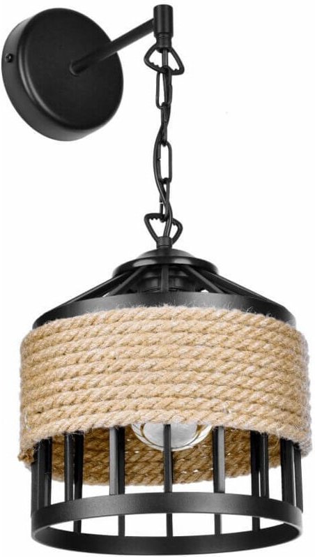 Thumbnail - COLOSEUM 1 Wandleuchte, Wandleuchte - Rustikal, schwarz, 1xE27