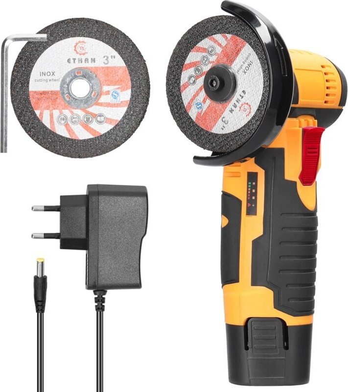 SNQ - Mini-Schleifmaschine 12V 19500rpm Carbon 1 Akku 1200mAh gelb