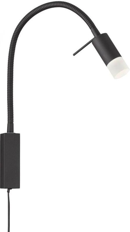 Fischer&honsel - Wandleuchte Wandlampe Schlafzimmerlampe led Leseleuchte Flexo-Arm Schwarz h 40cm