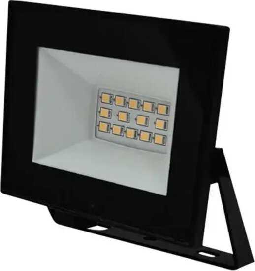 V-TAC E-Serie 10 W Slim SMD LED-Flutlicht mit integriertem Treiber, Schwarz, 6500 K, IP65