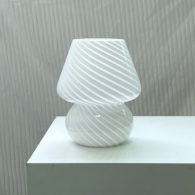 Kcvv - Pilz-Tischlampe, Glas-Nachtlicht für Schlafzimmer, Nachttischlampe, Nachttischlampe für Schlafzimmer, Nachtlicht ...