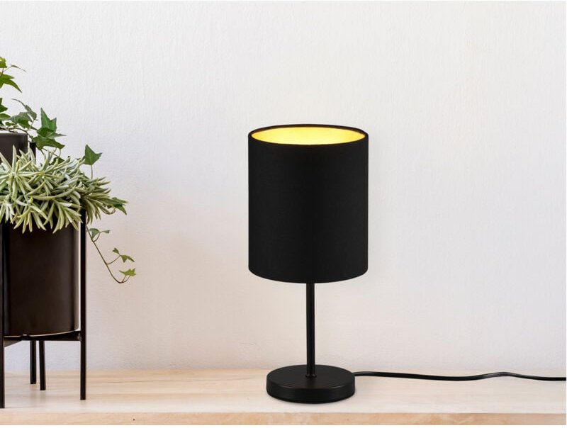 Reality Leuchten Tischleuchte Jerry schwarz-gold Tischlampen