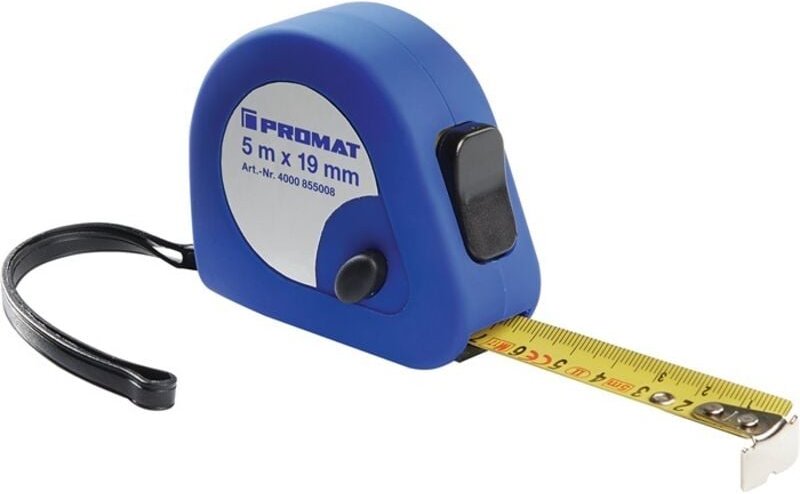 Nordwest Handel Ag - Taschenrollbandmaß L.5m B.19mm gelb Genauigk.II promat