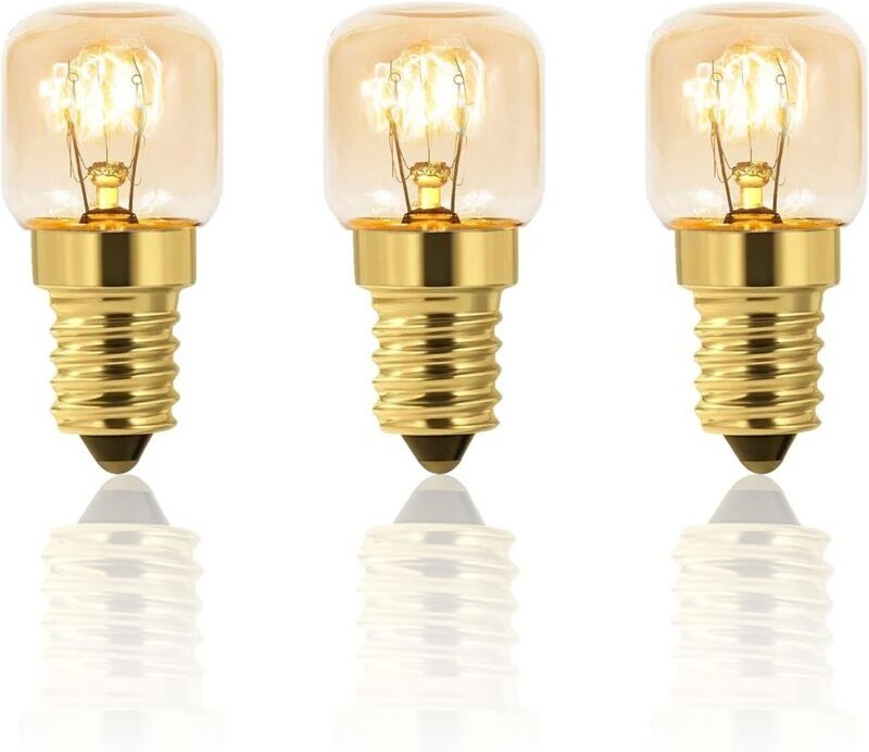 Lablanc - 3er-Pack dimmbare Backofenbirne, Edison E14 T22, beständig bis 300 Grad, 160 lm, AC220 v, 2700 k, Warmweiß, Py...