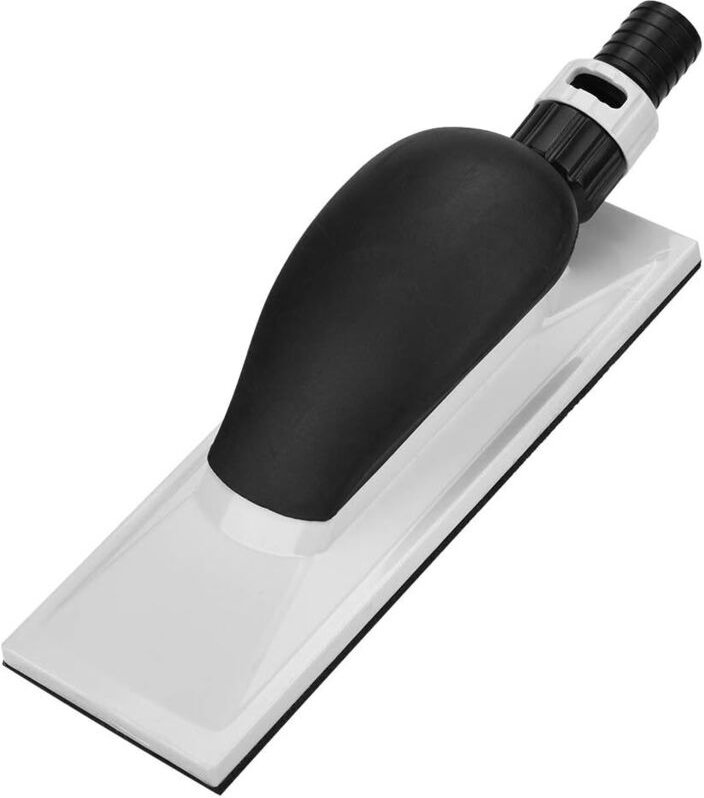 Manueller Schleifklotz, Staubabsaugung, Schutzschwamm, staubfreies Schleifen, Handschleifer mit Griff (198 mm weiße Saug...