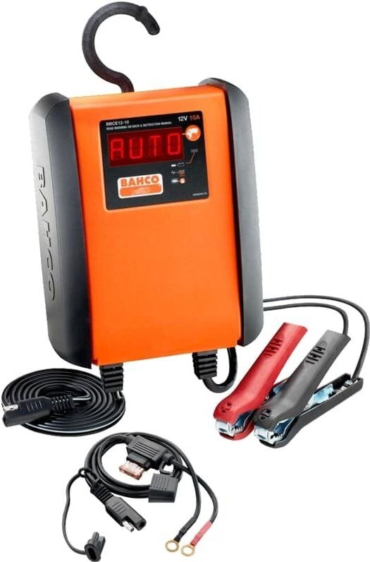 Bahco - Vollautomatisches Mikroprozessor Batterieladegerät BBCE12-10, 10 Ampere, 8-stufig